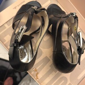 Michael Kors Black Strappy Heels